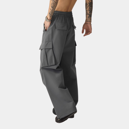 Loose Wide-Leg Casual Cargo Pants