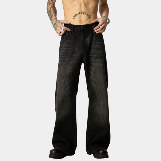 Loose Flared Wide Streetwear Jeans