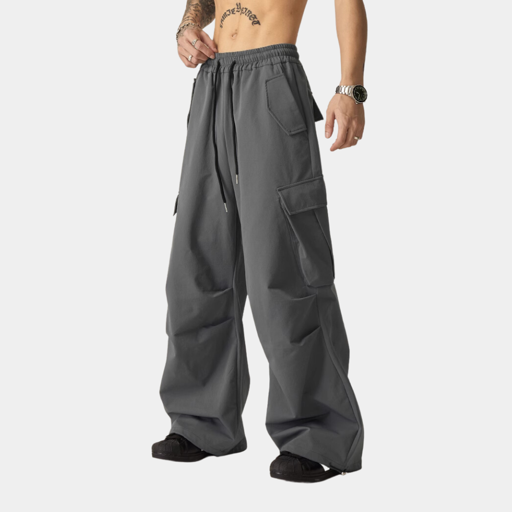 Loose Wide-Leg Casual Cargo Pants