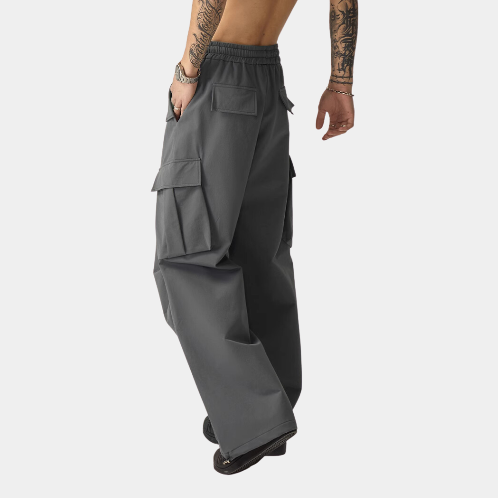 Loose Wide-Leg Casual Cargo Pants