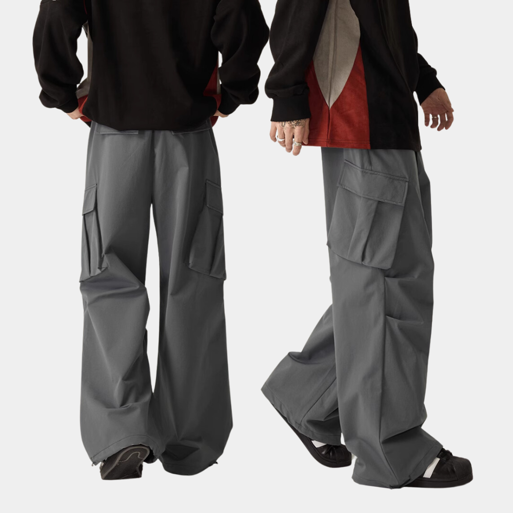 Loose Wide-Leg Casual Cargo Pants
