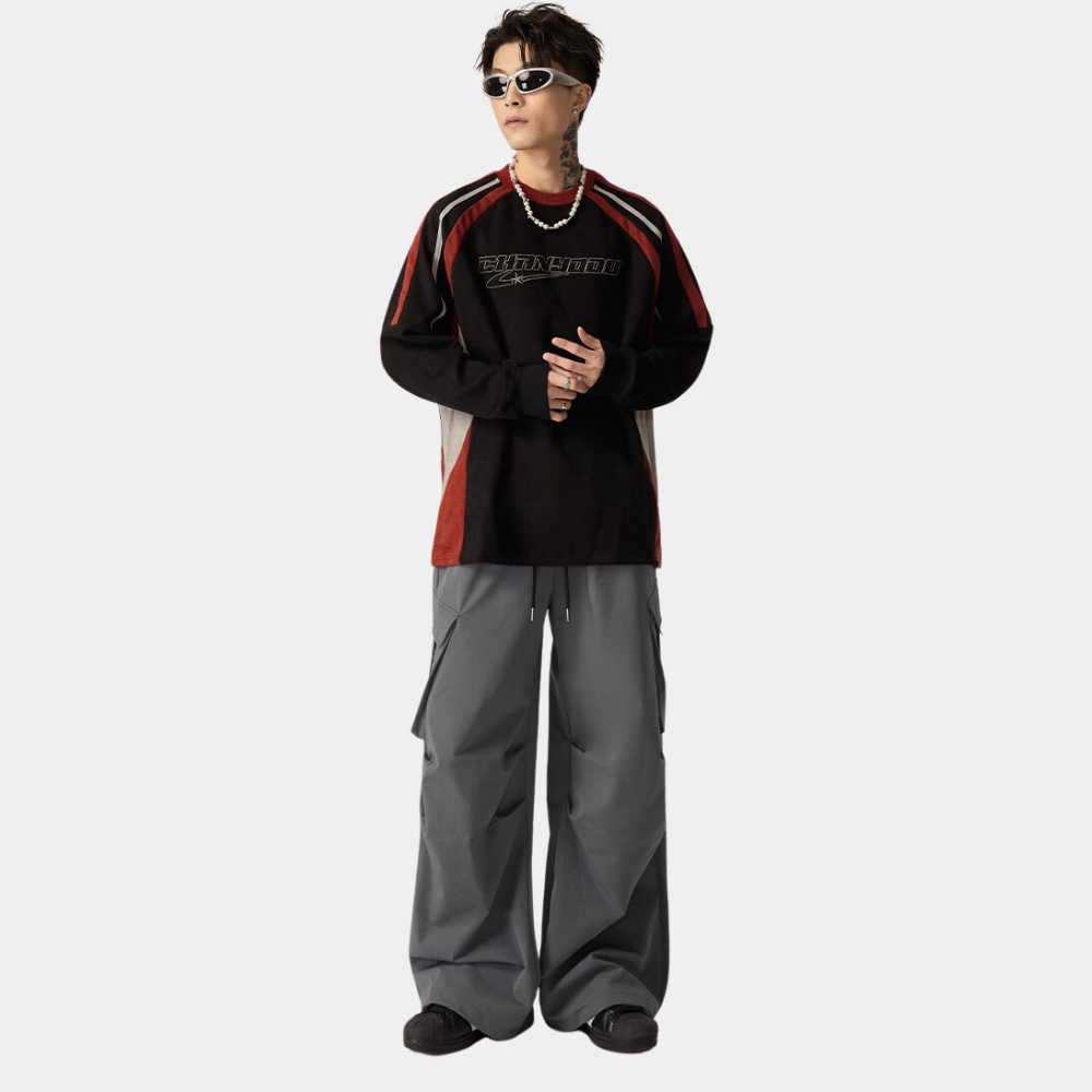 Loose Wide-Leg Casual Cargo Pants
