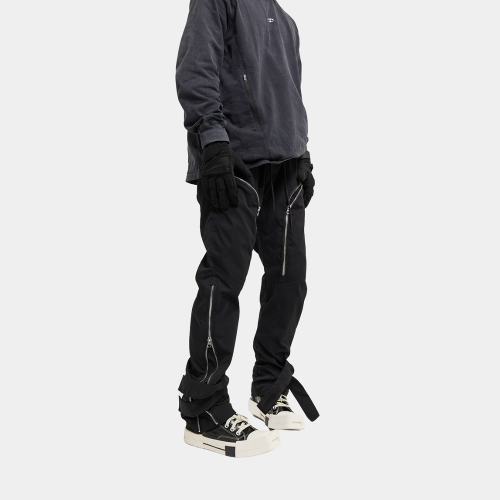 Kanonenkugel-Techwear-Hose mit vier Reißverschlüssen