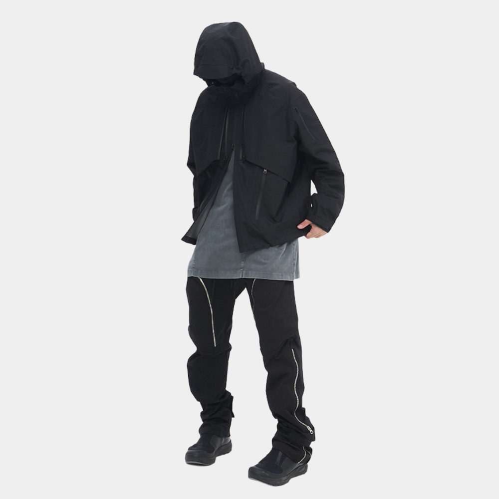 Kanonenkugel-Techwear-Hose mit vier Reißverschlüssen