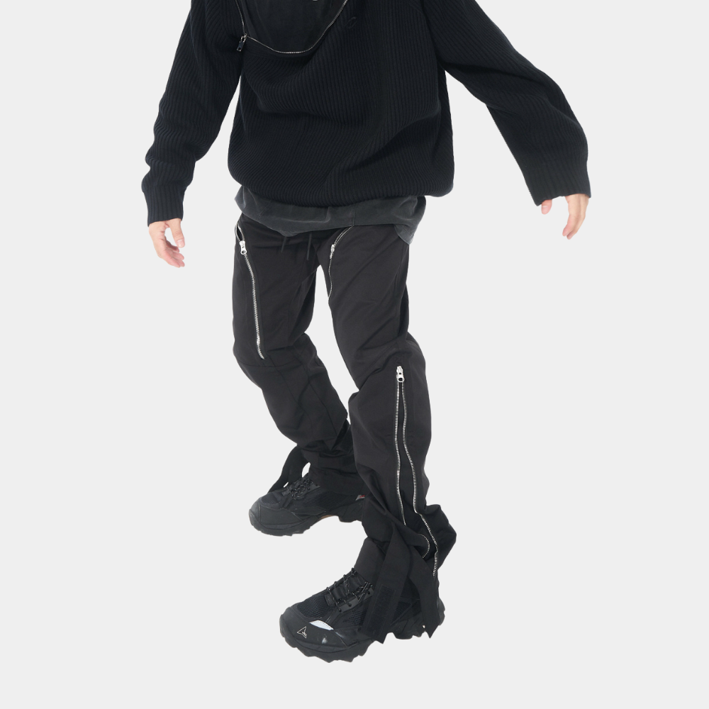 Kanonenkugel-Techwear-Hose mit vier Reißverschlüssen