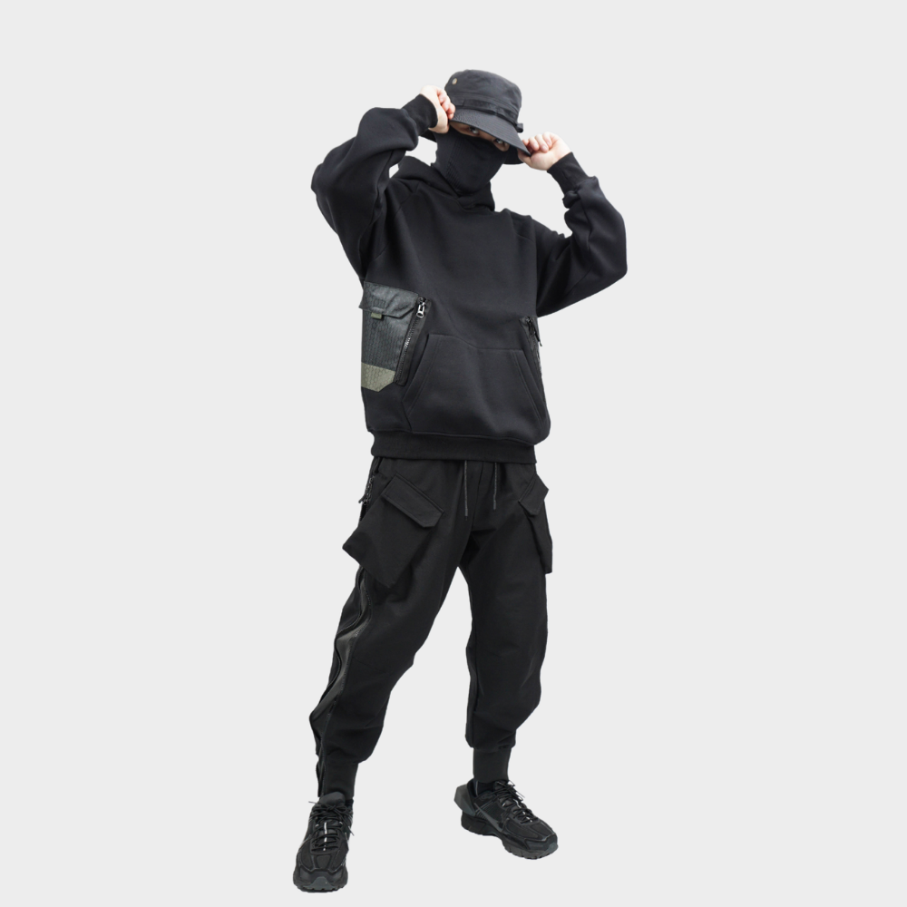 SILENSTORM Techwear-Hoodie mit mehreren Taschen