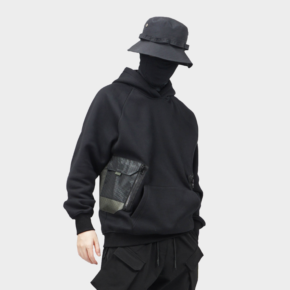 SILENSTORM Techwear-Hoodie mit mehreren Taschen